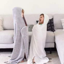 Toddler Hooded Bath Towel in Cloud