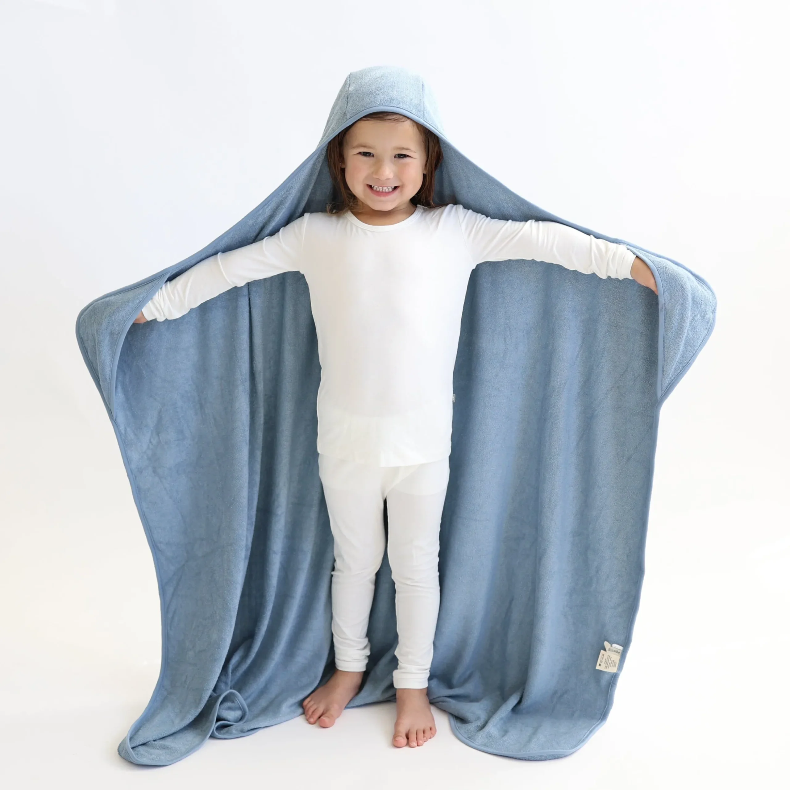 Toddler Hooded Bath Towel in Slate