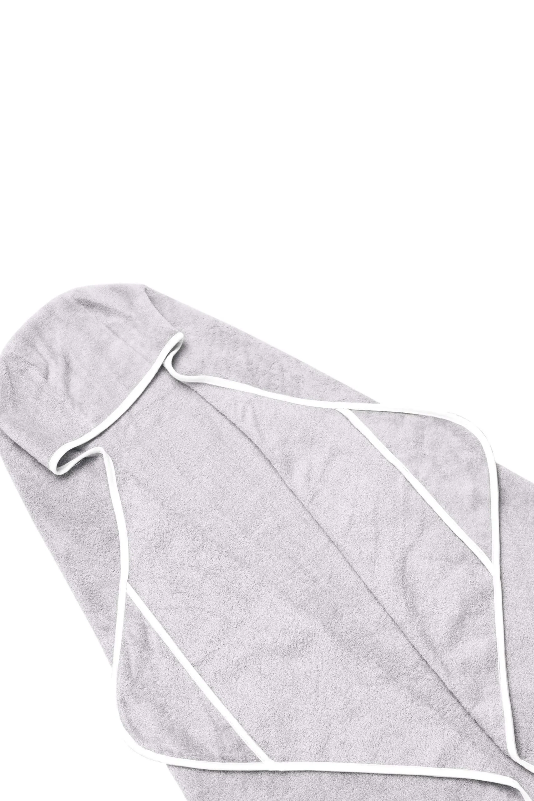 Toddler Hooded Bath Towel in Storm with Cloud Trim