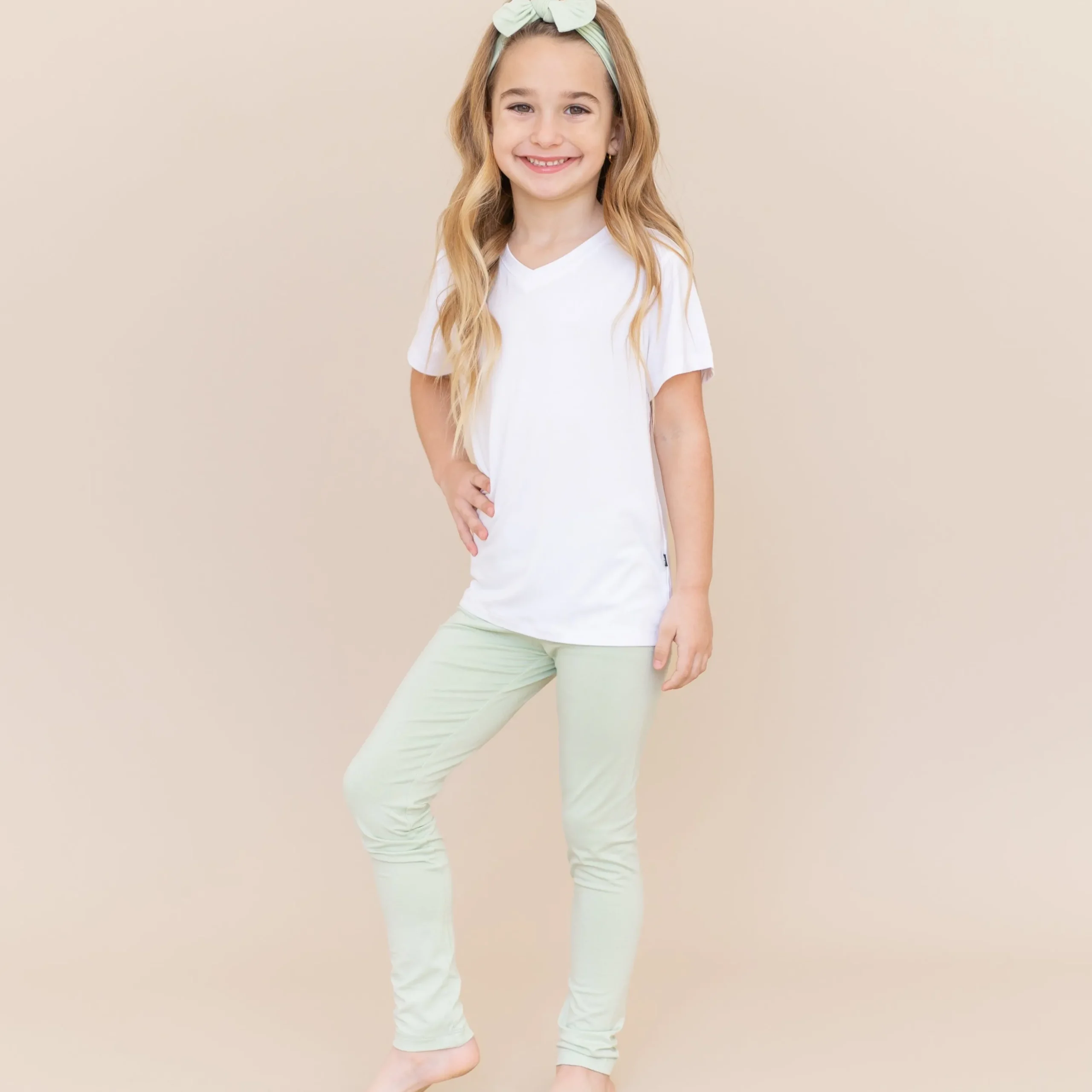 Toddler Leggings in Basil