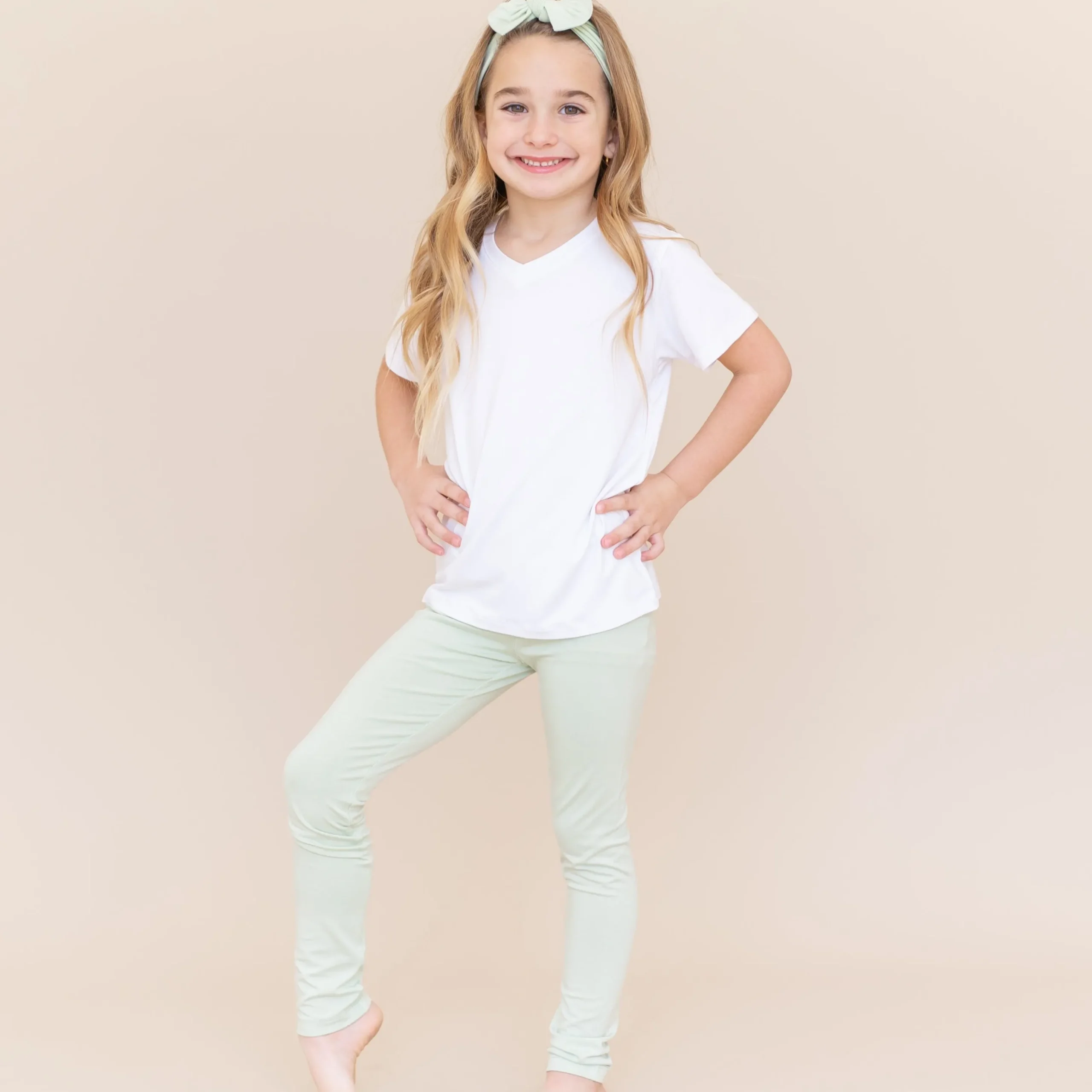 Toddler Leggings in Basil