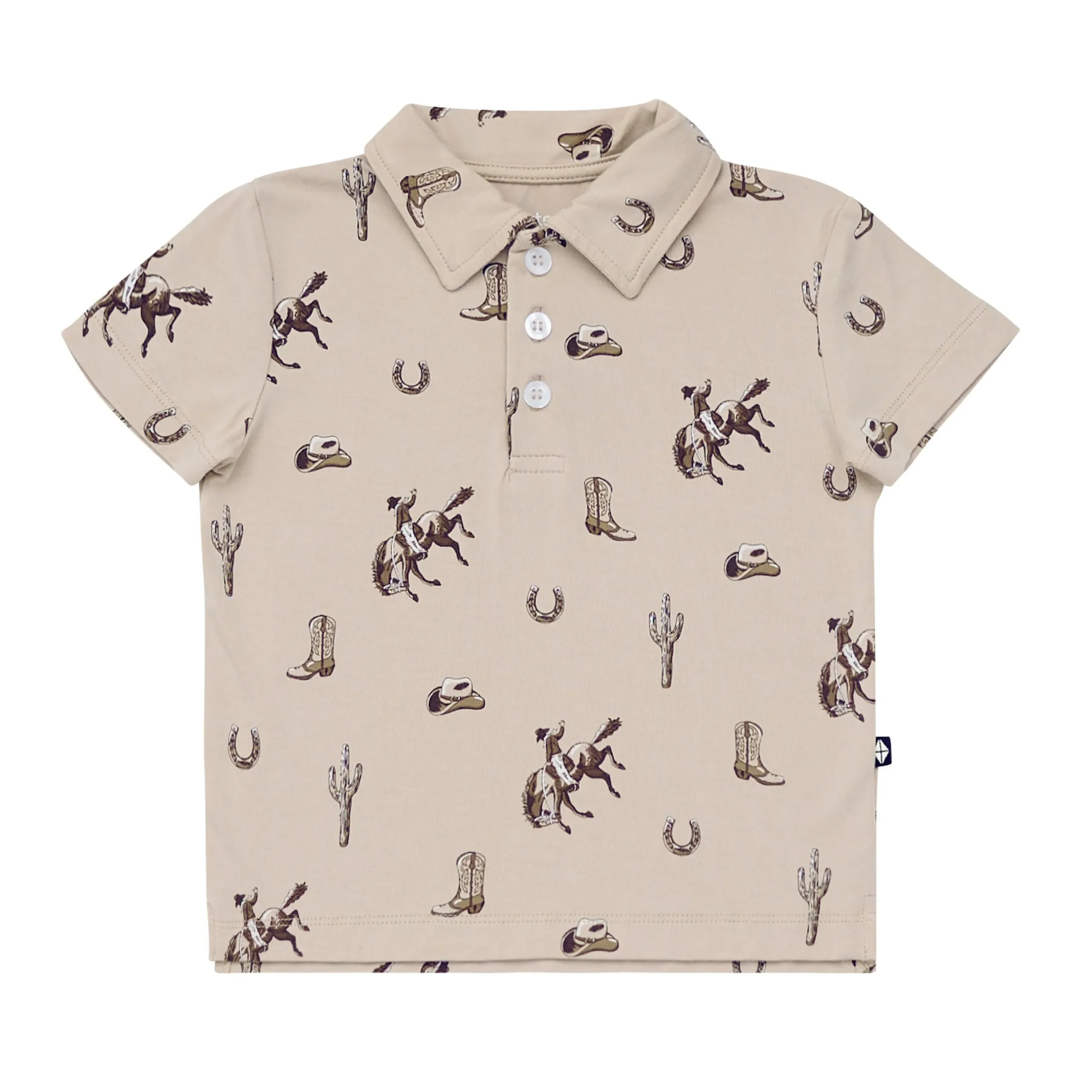 Toddler Short Sleeve Polo in Classic Cowboy