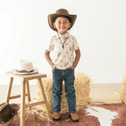 Toddler Short Sleeve Polo in Classic Cowboy