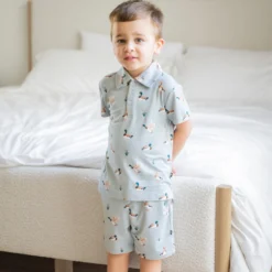 Toddler Short Sleeve Polo in Mallard Duck