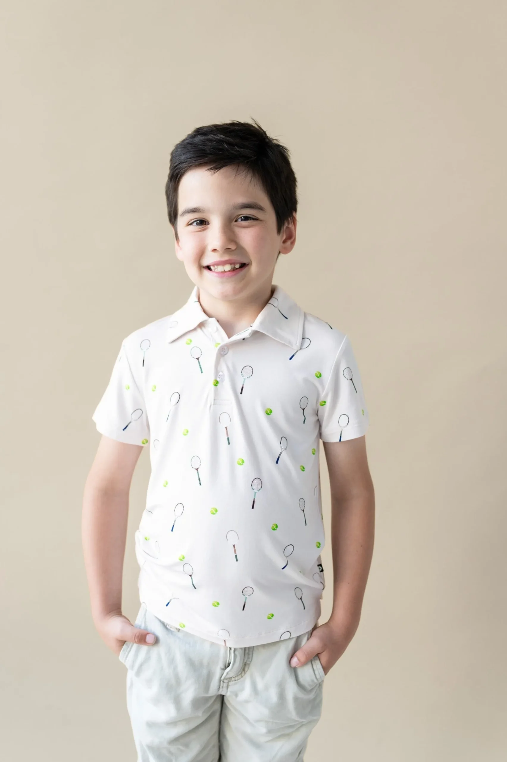 Toddler Short Sleeve Polo in Tennis