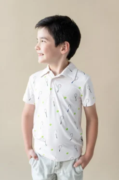 Toddler Short Sleeve Polo in Tennis