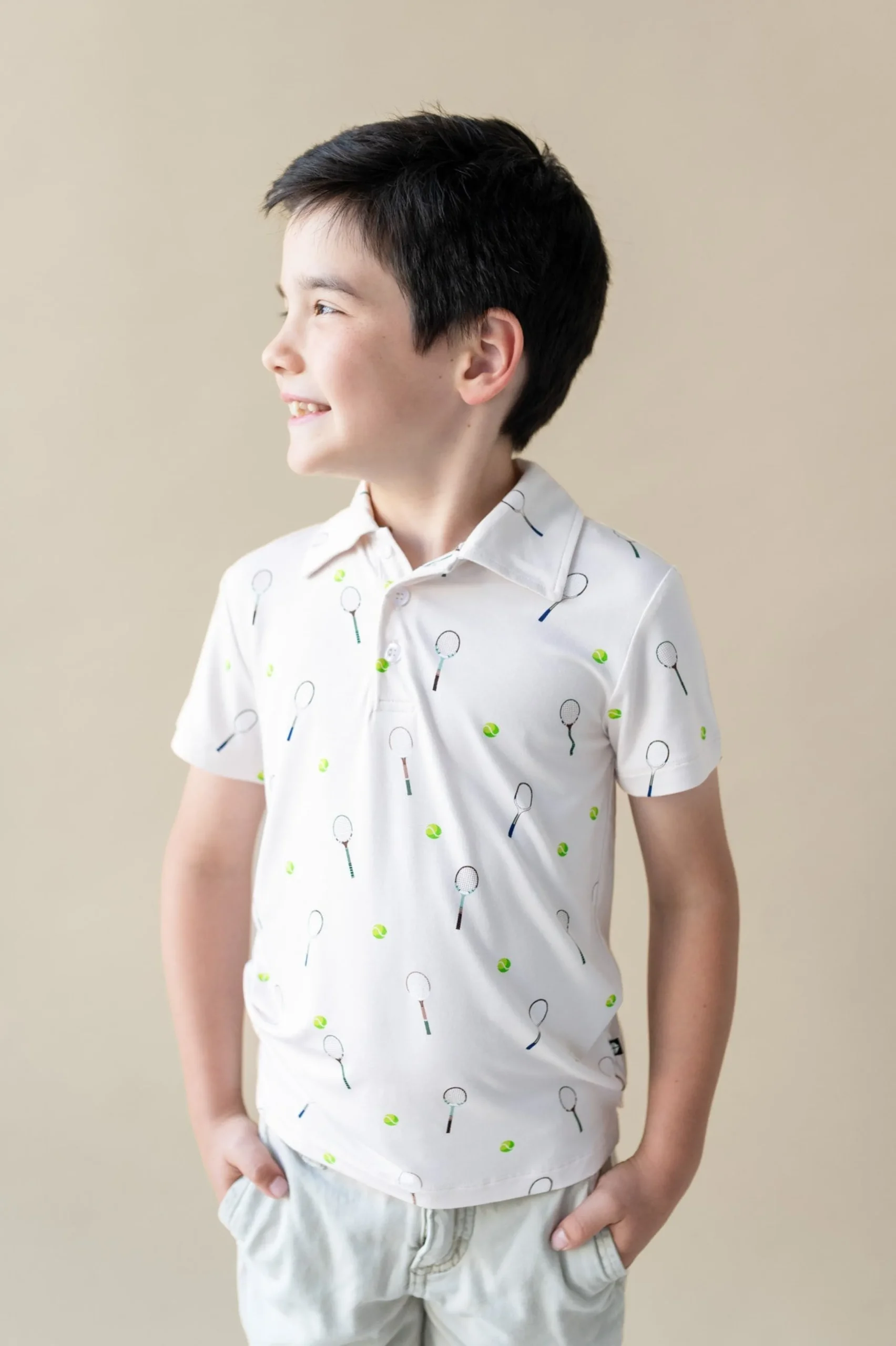 Toddler Short Sleeve Polo in Tennis