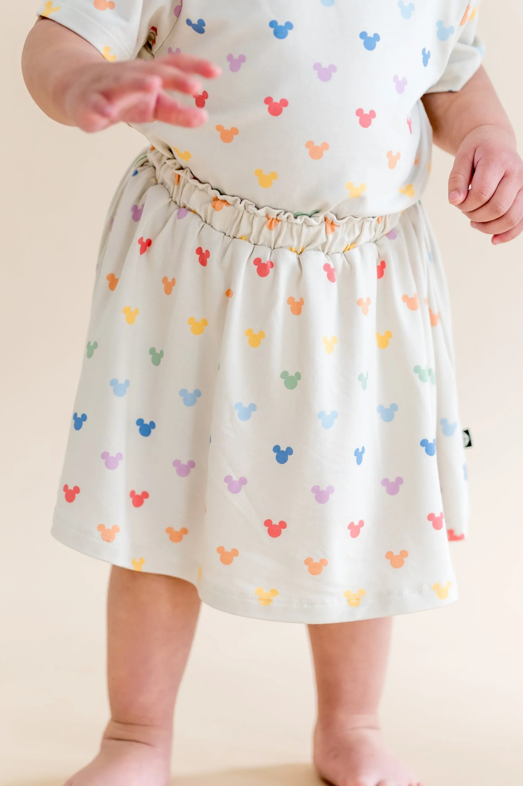 Toddler Skort in Pastel Mickey Mouse