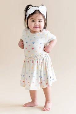 Toddler Skort in Pastel Mickey Mouse