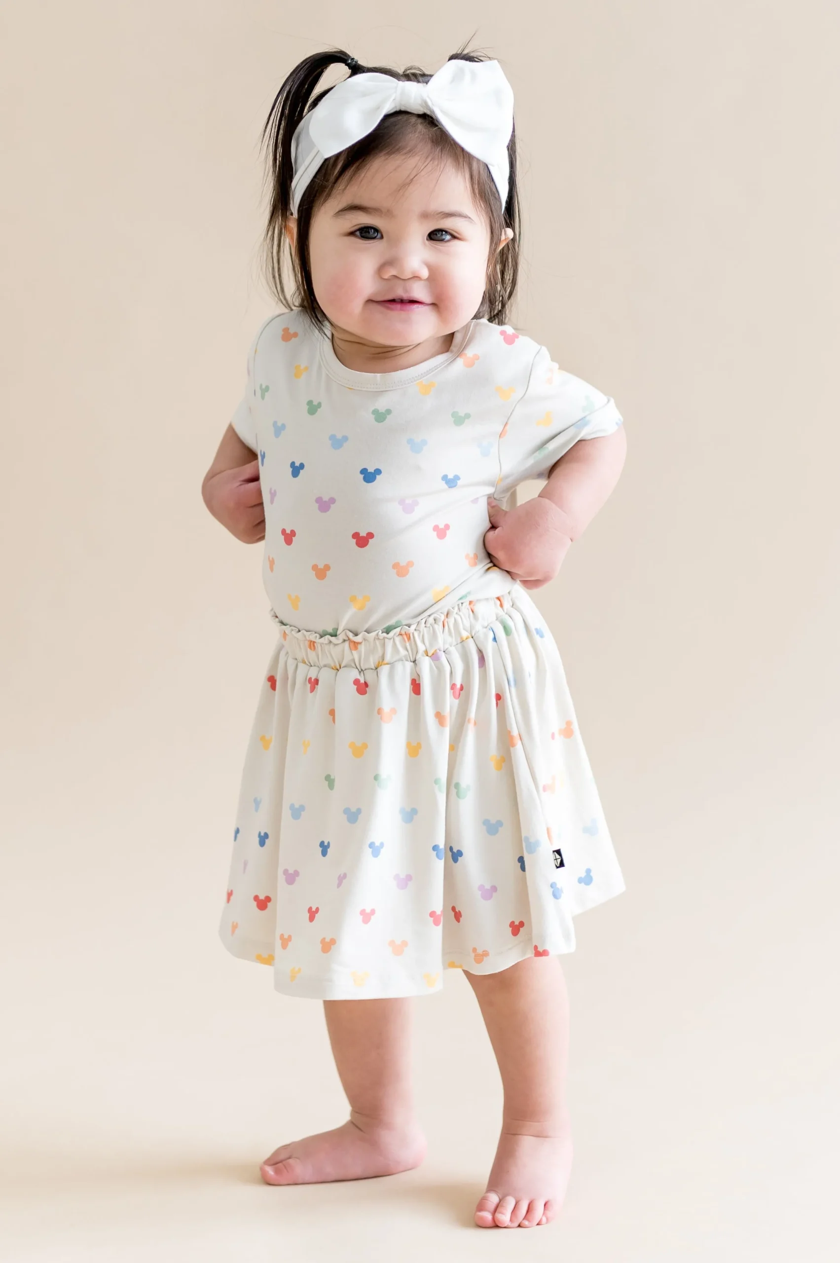 Toddler Skort in Pastel Mickey Mouse