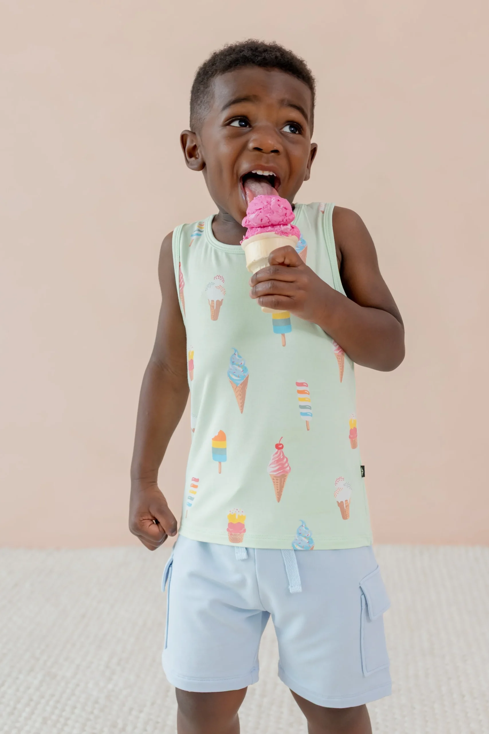 Toddler Tank Top in Mint Ice Cream