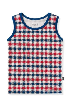 Toddler Tank Top in Patriotic Gingham