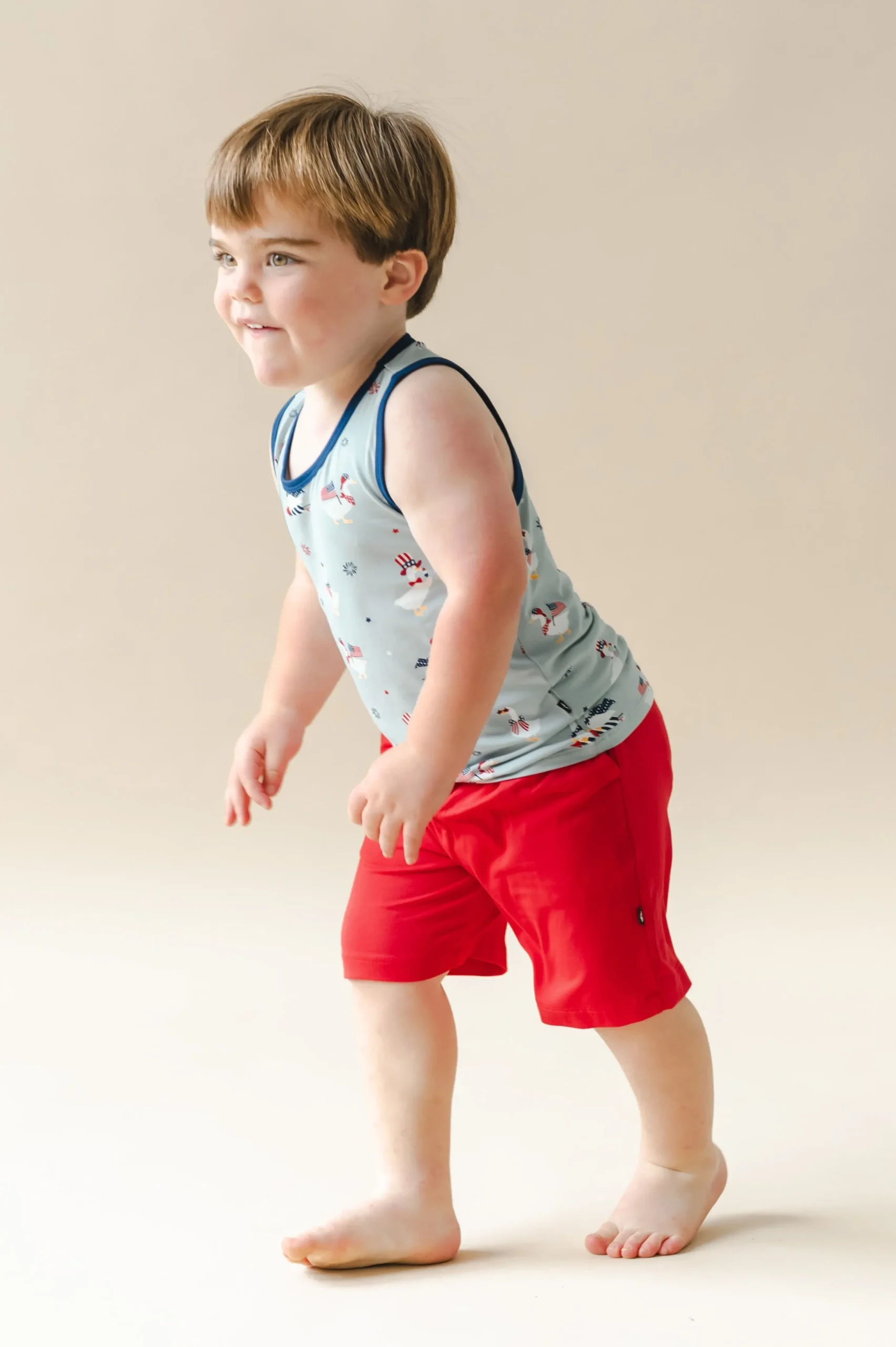 Toddler Tank Top in Patriotic Goose