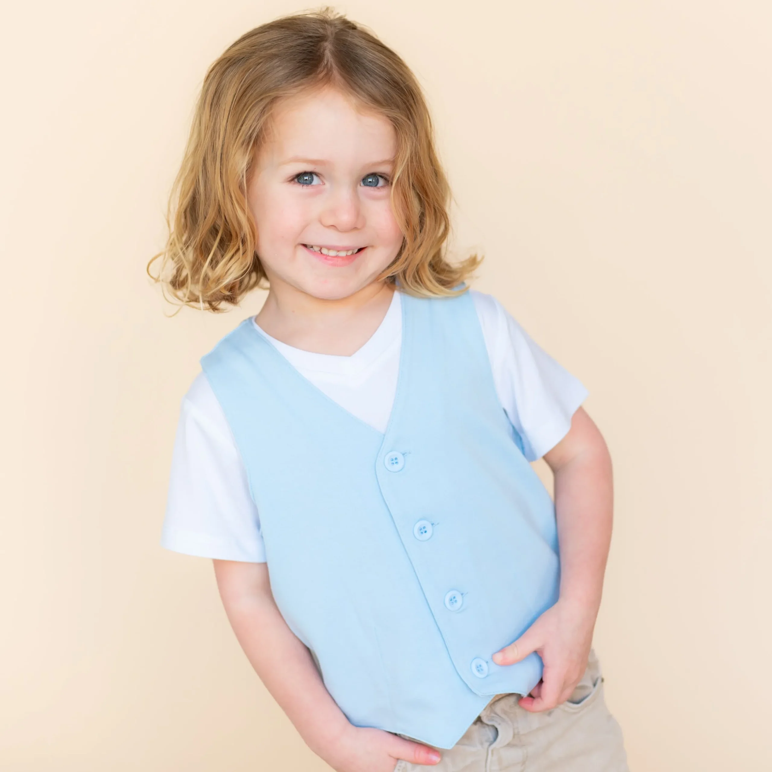 Tuxedo Vest in Breeze