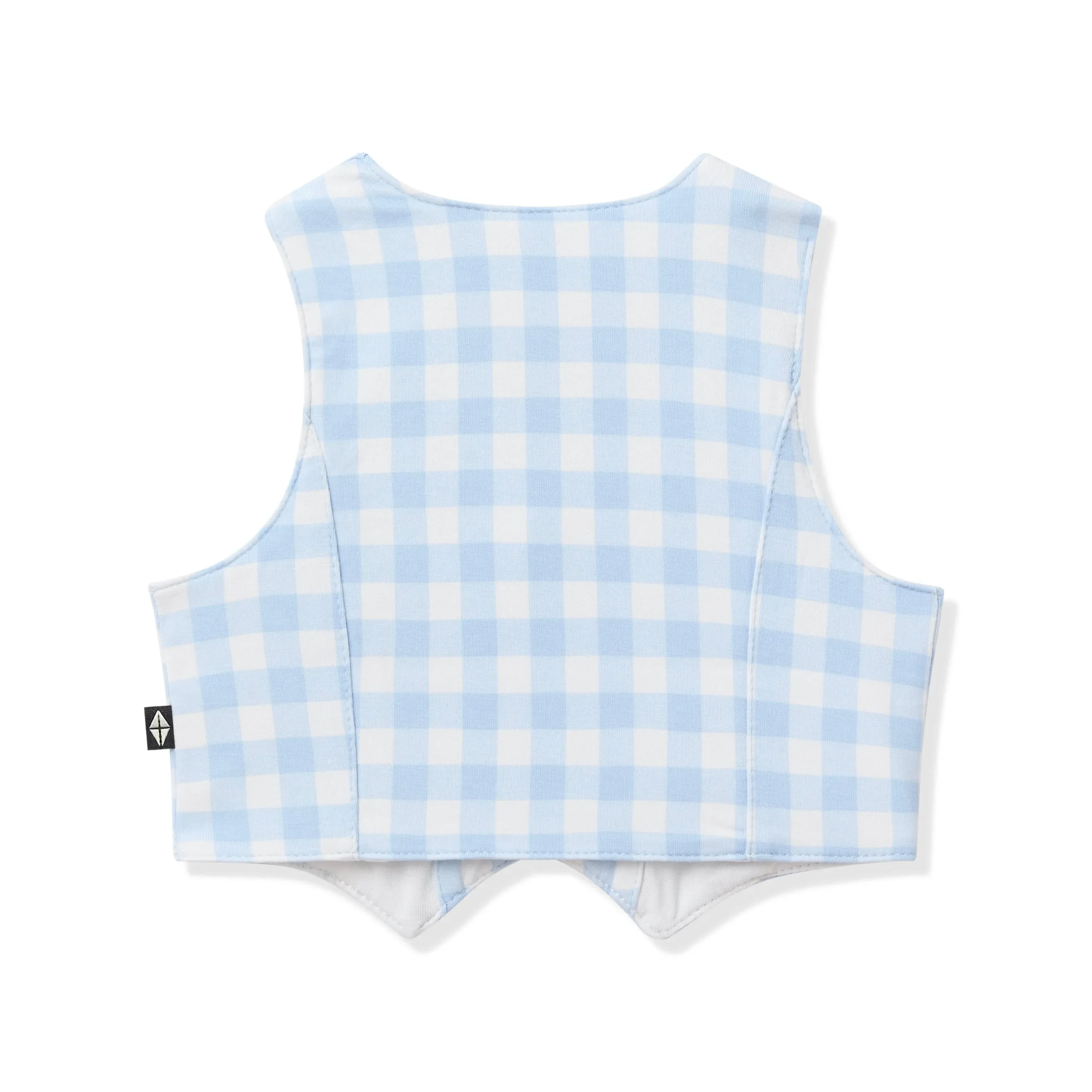 Tuxedo Vest in Gingham Breeze