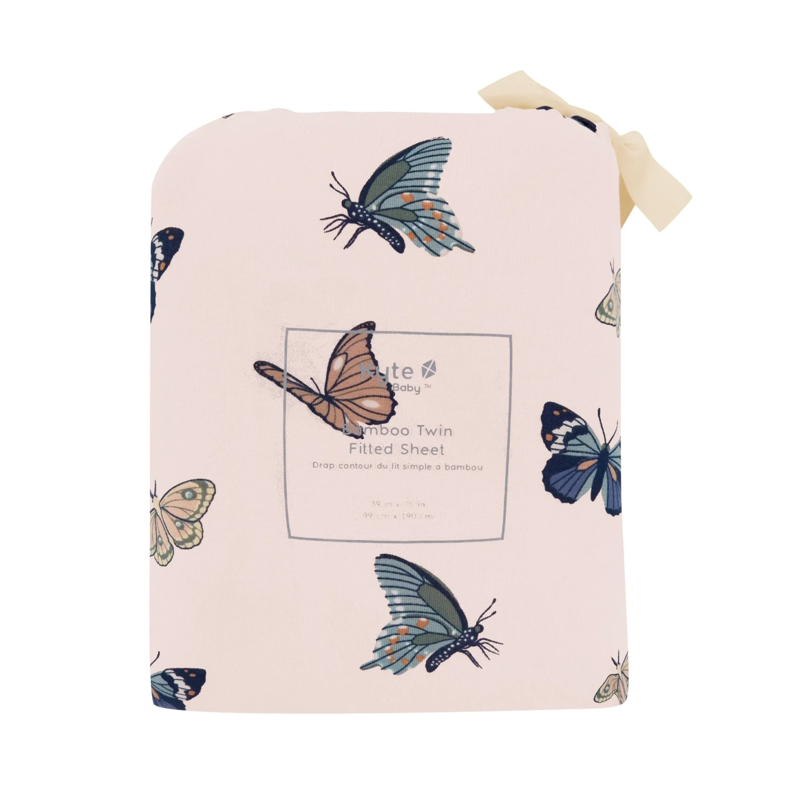 Twin Sheet in Blush Butterfly
