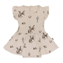 Twirl Bodysuit Dress in Classic Cowboy
