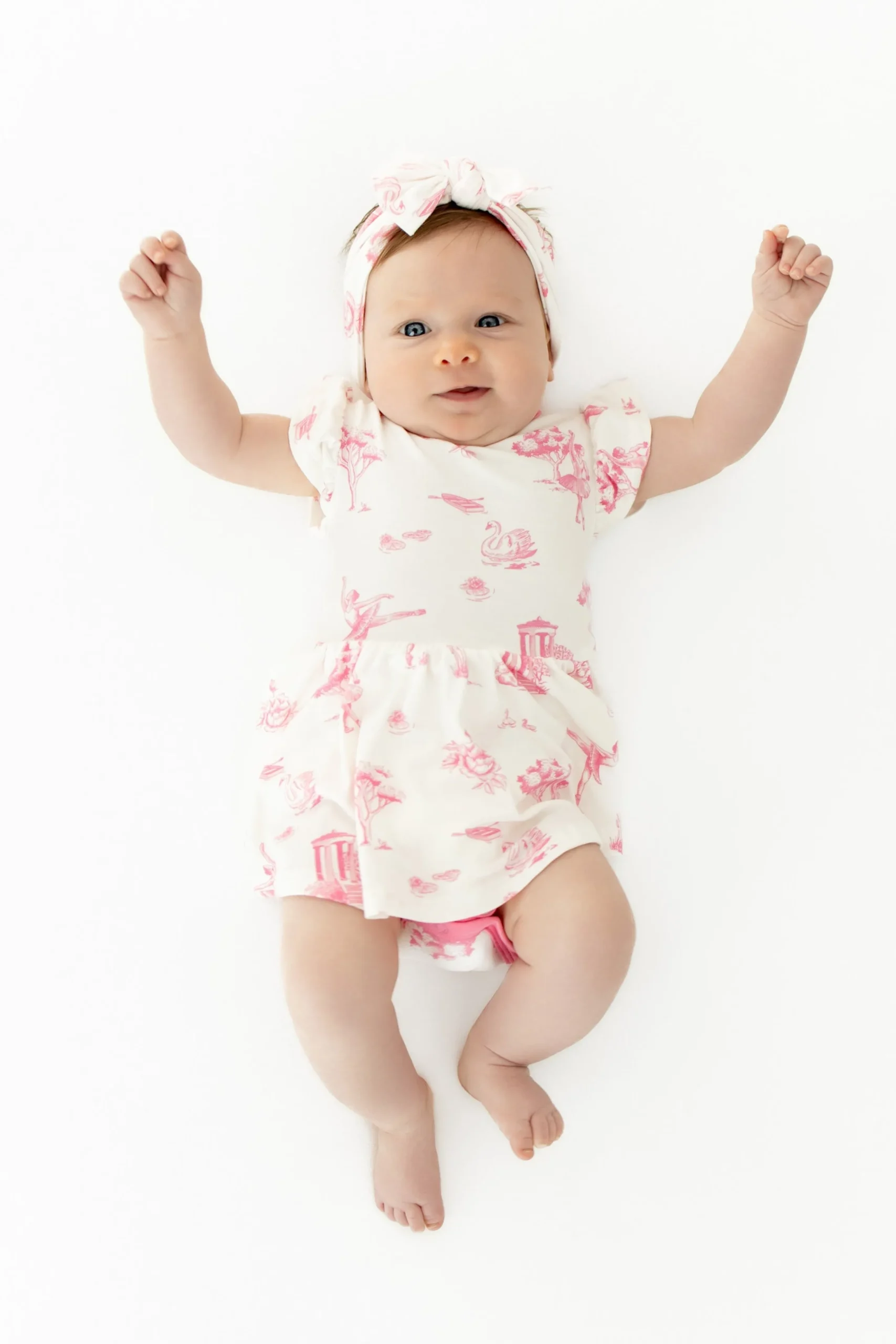 Twirl Bodysuit Dress in Toile Ballet