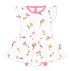 Twirl Bodysuit Dress in Tulip