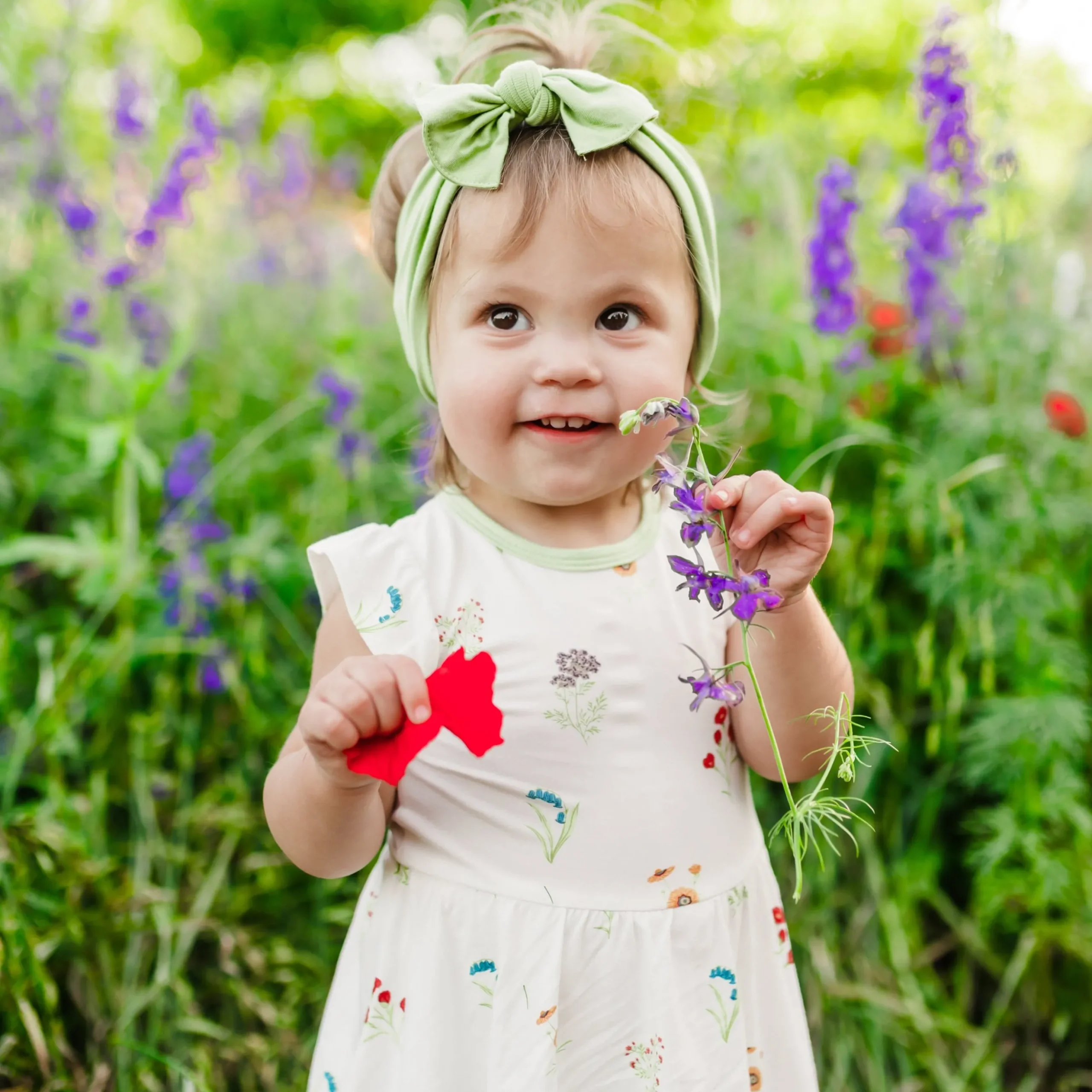 Twirl Bodysuit Dress in Wildflower