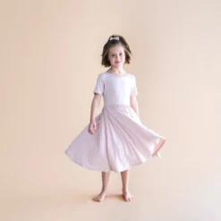 Twirl Dress in Blush