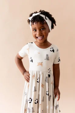 Twirl Dress in Fluffy Cat