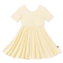 Twirl Dress in Gingham Chamomile