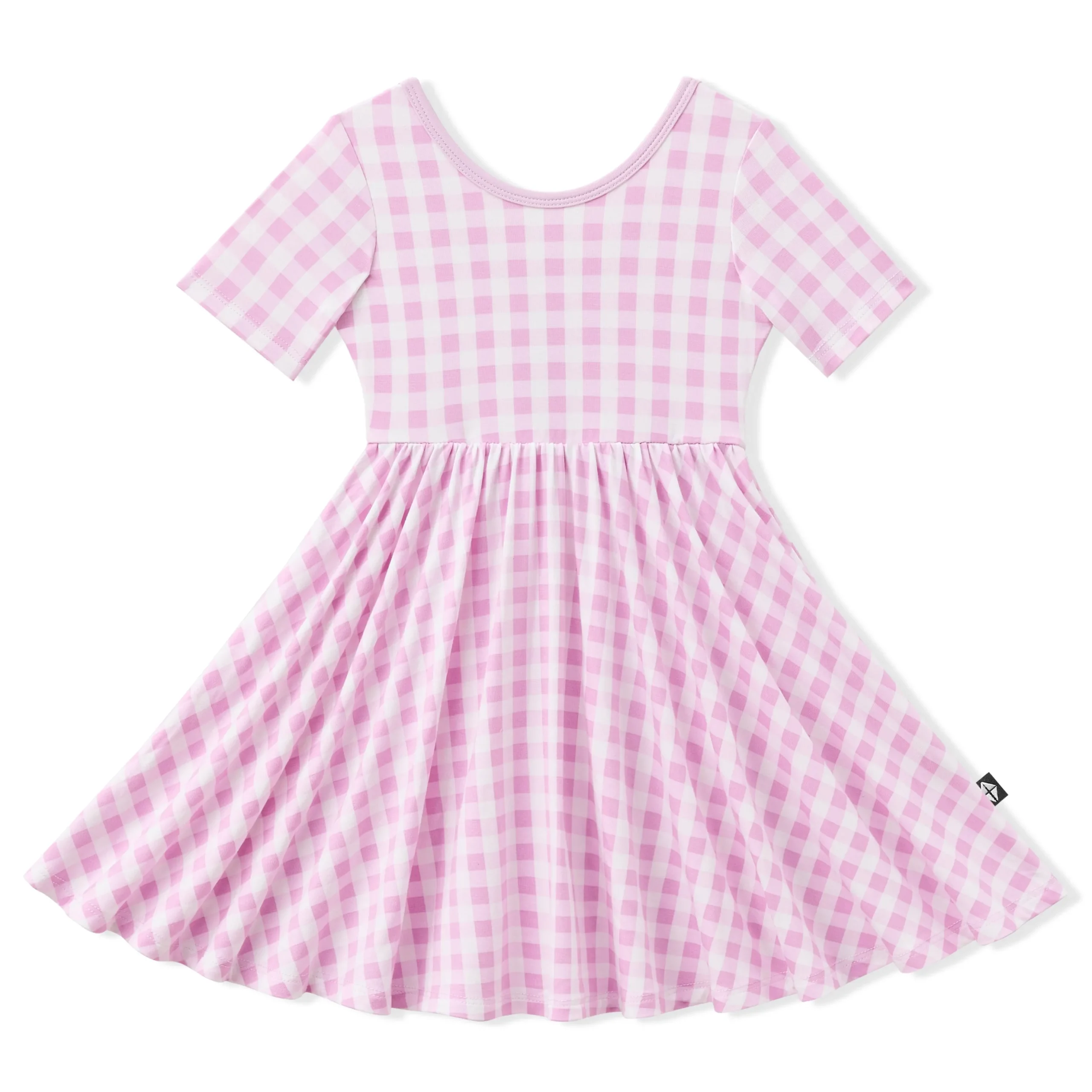 Twirl Dress in Gingham Thistle