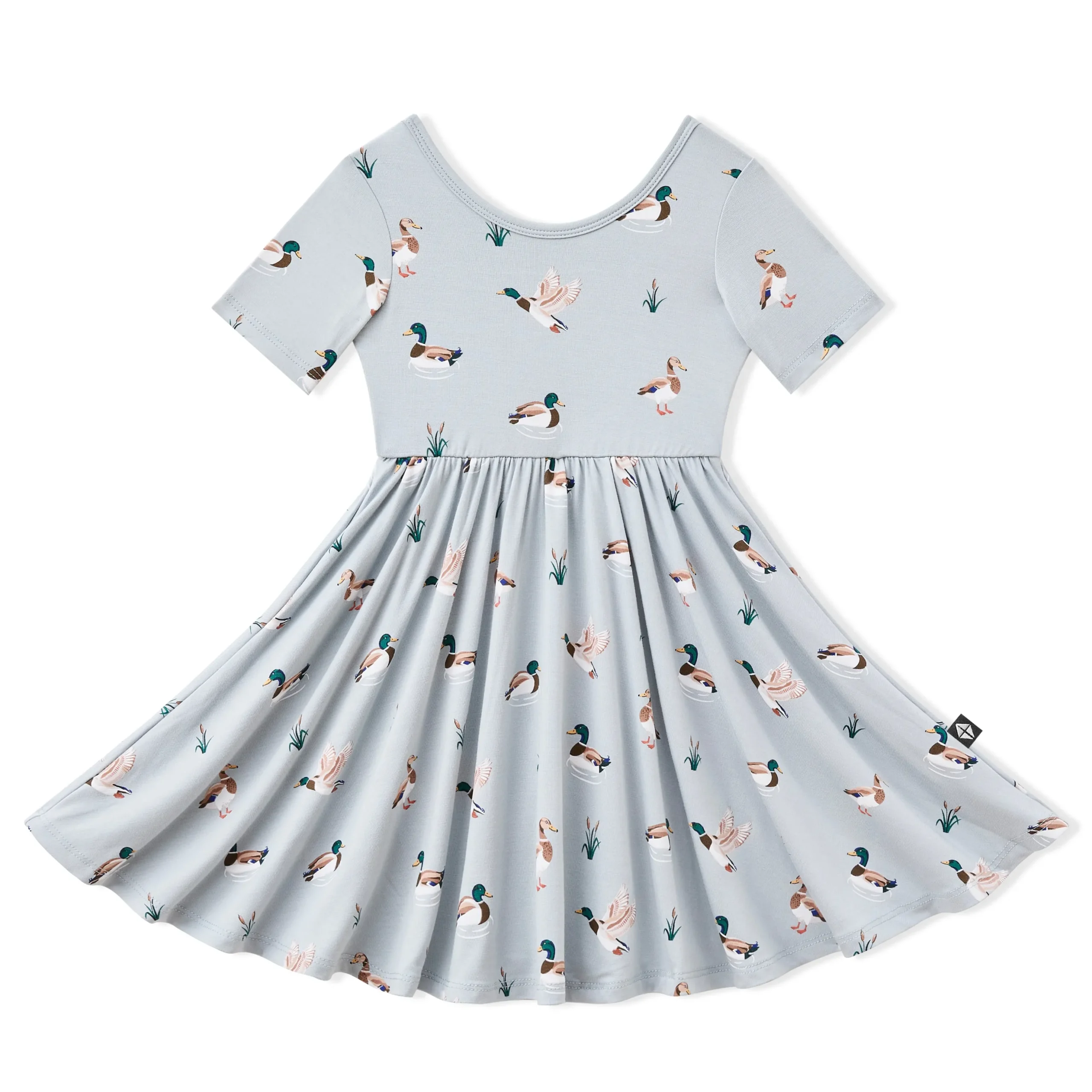 Twirl Dress in Mallard Duck