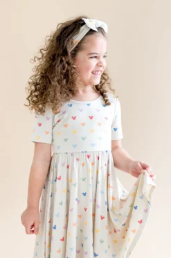 Twirl Dress in Pastel Mickey Mouse