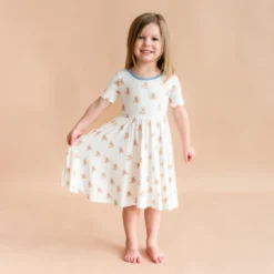 Twirl Dress in Teddy Bear
