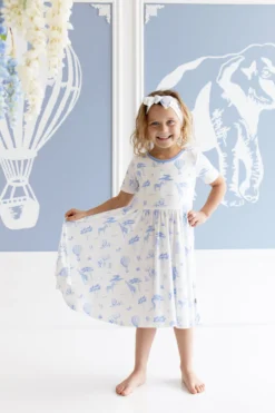 Twirl Dress in Toile Safari