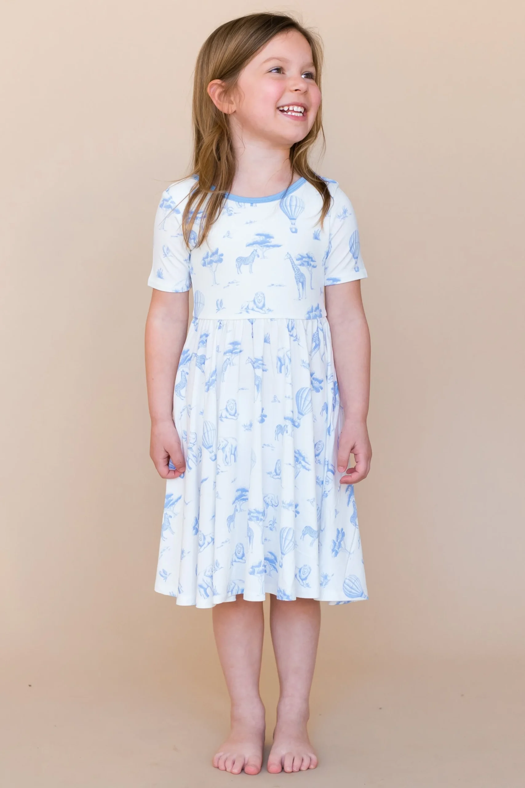 Twirl Dress in Toile Safari
