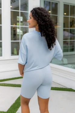 Women’s Biker Short Set in Breeze