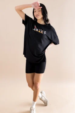 Women’s Biker Short Set in Mickey and Friends on Midnight