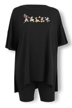 Women’s Biker Short Set in Mickey and Friends on Midnight