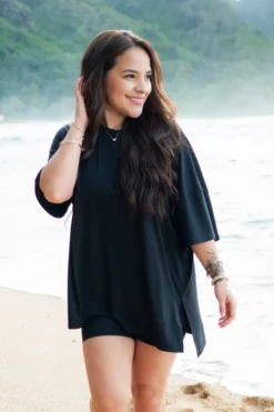 Women’s Biker Short Set in Midnight