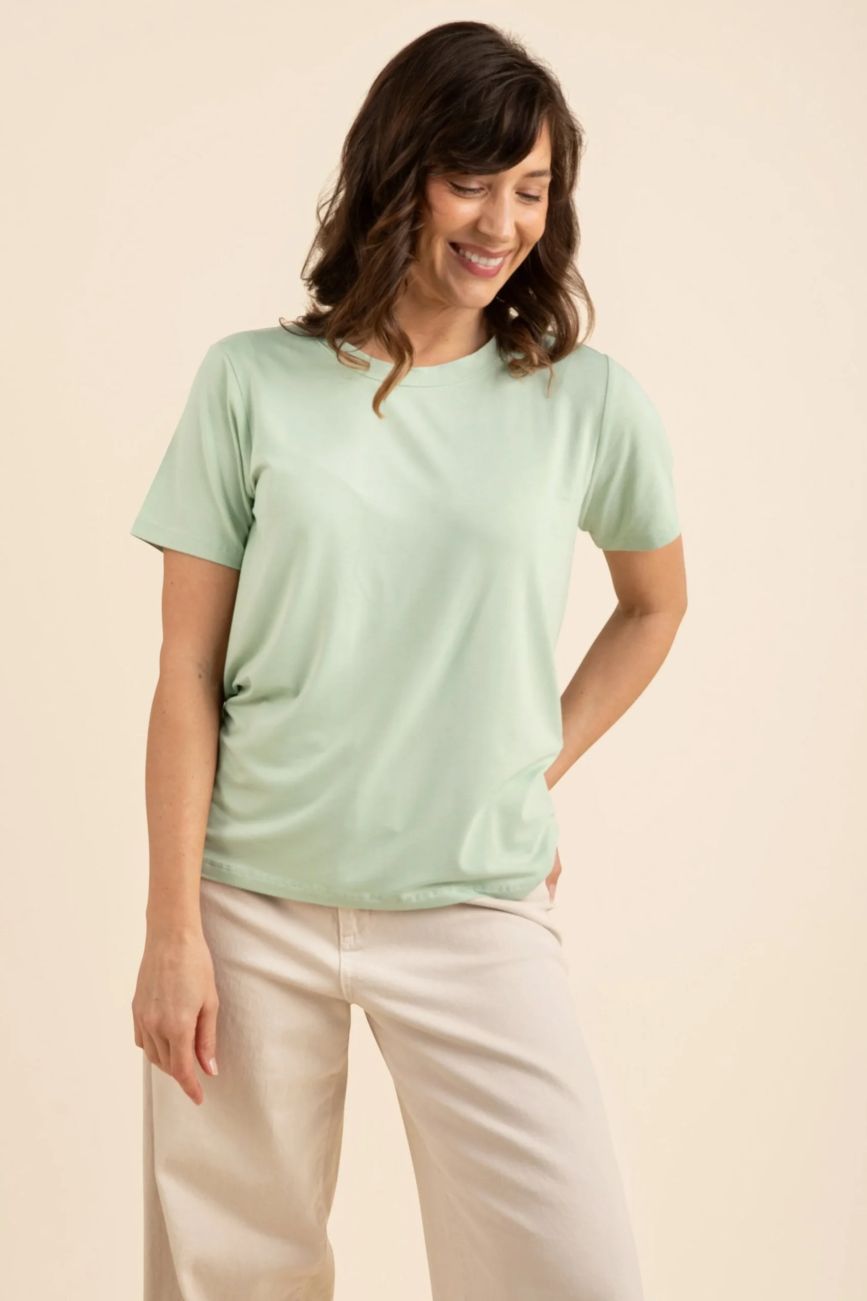 Women's Crew Neck Tee in Basil