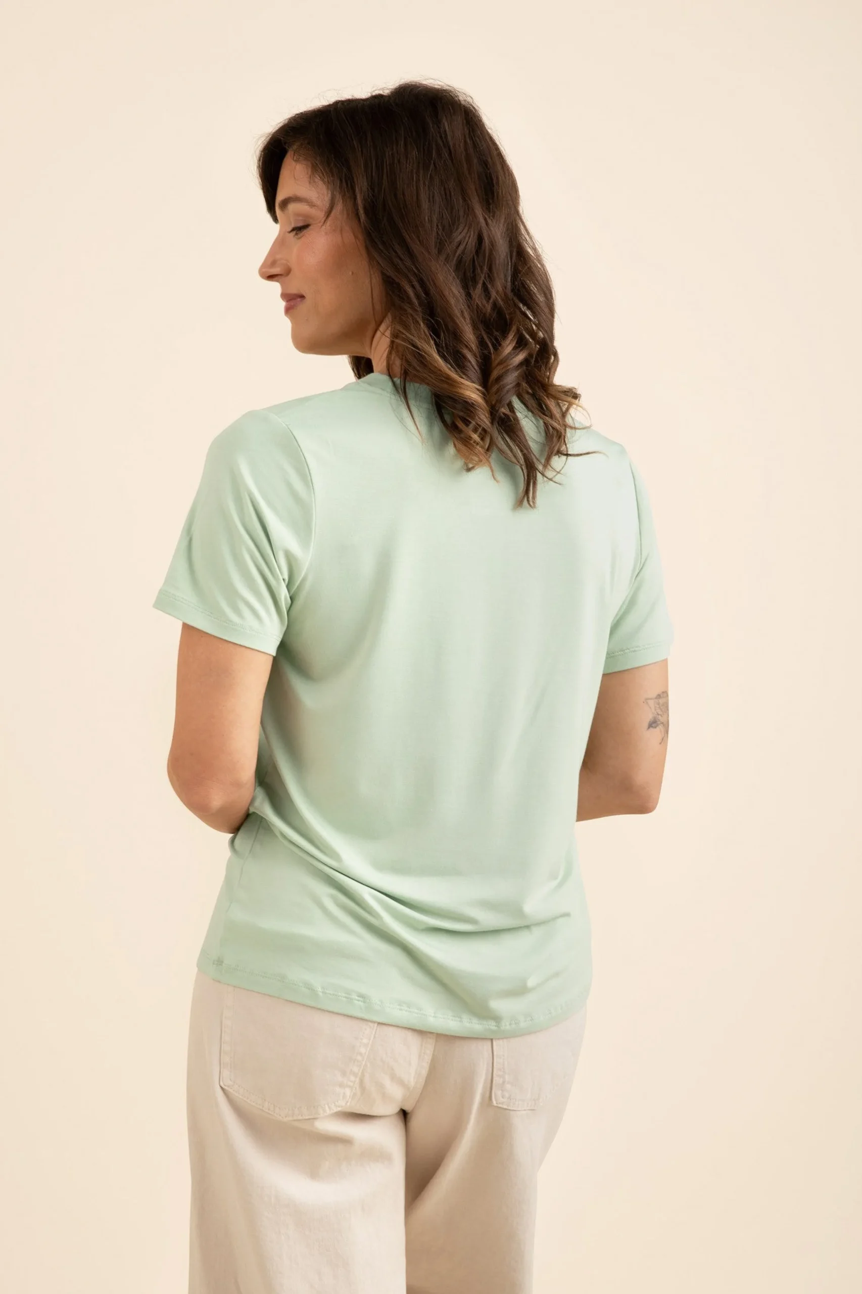 Women's Crew Neck Tee in Basil