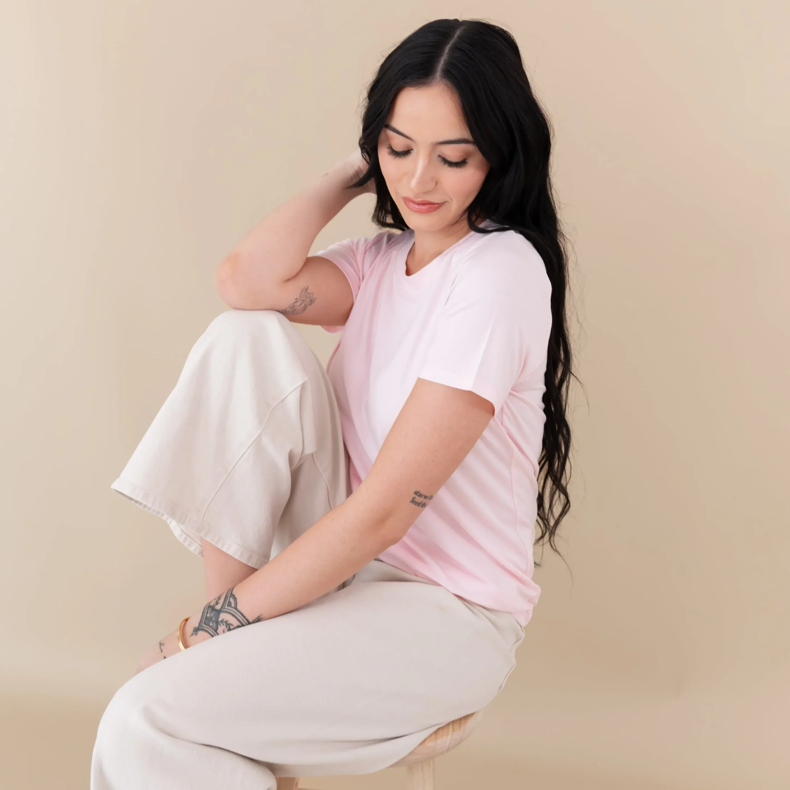 Women's Crew Neck Tee in Sakura