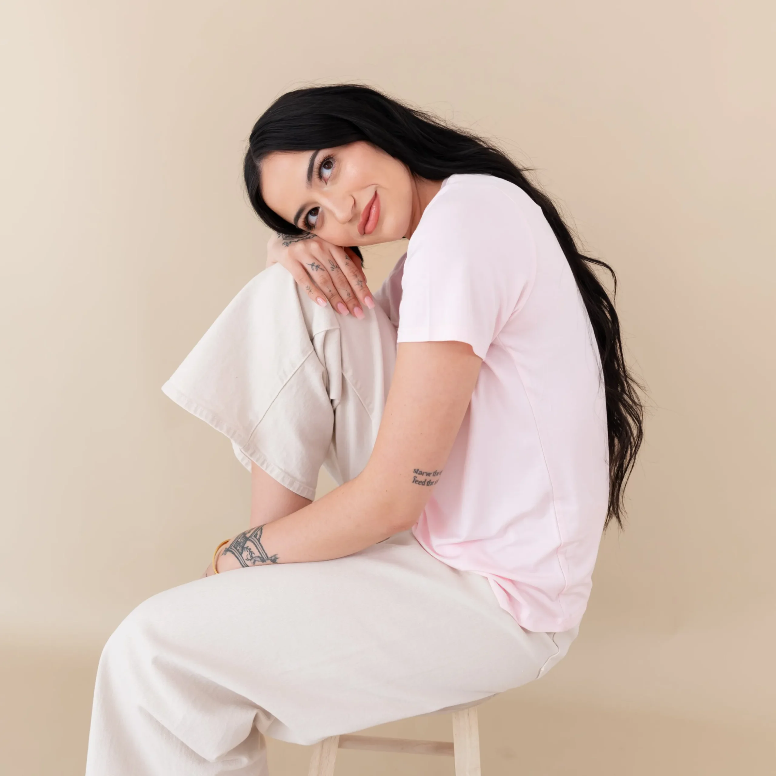 Women's Crew Neck Tee in Sakura