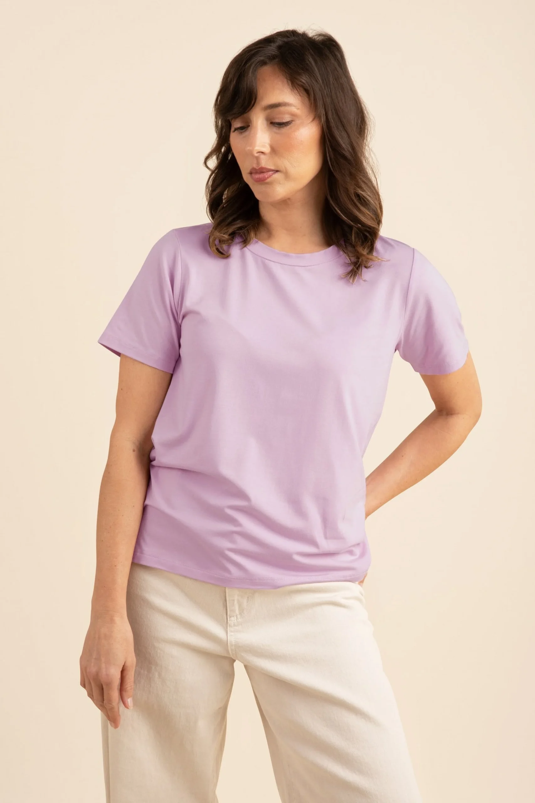 Women's Crew Neck Tee in Thistle