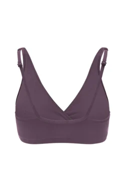 Women's Cross Front Bralette in Currant