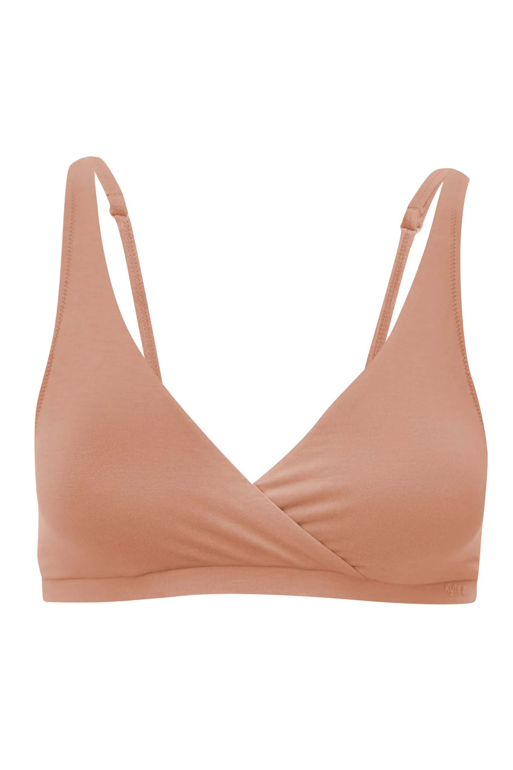 Women's Cross Front Bralette in Latte