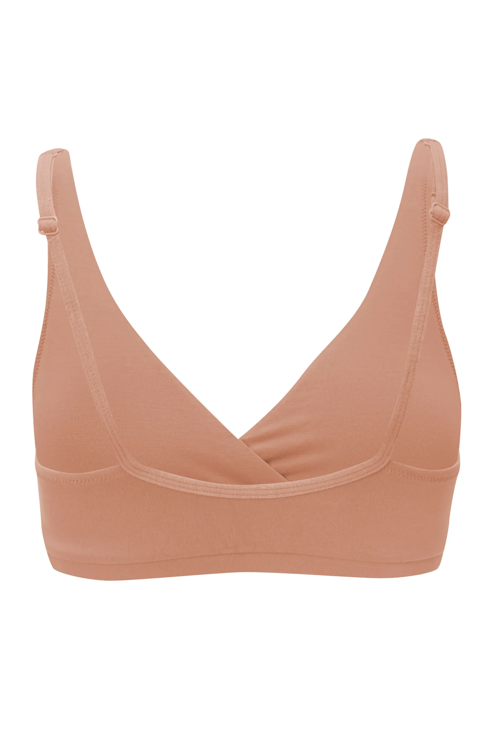 Women's Cross Front Bralette in Latte