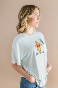 Women's Graphic Tee in Winnie the Pooh on Dew