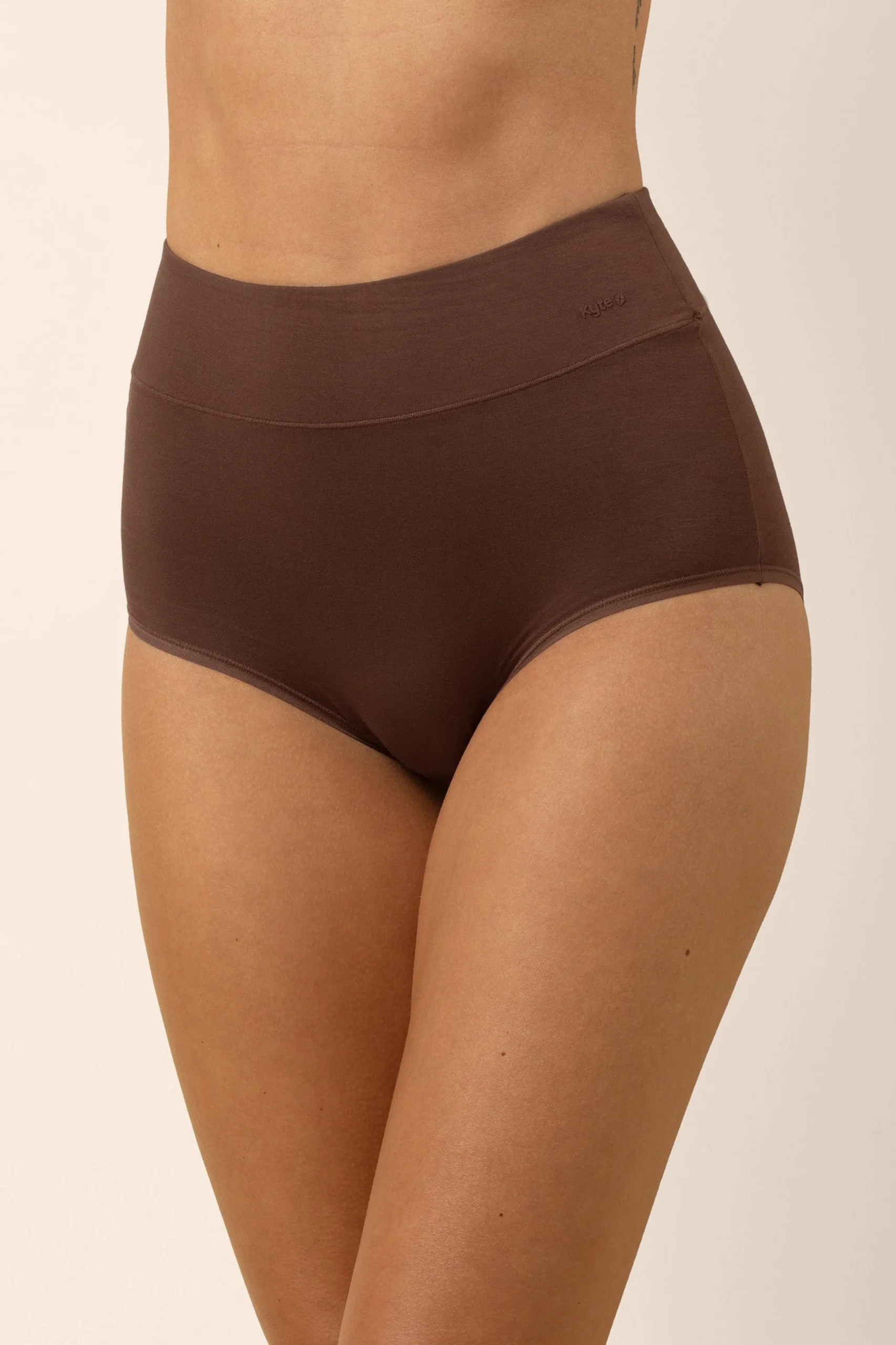 Women's High-Waisted Brief in Toffee