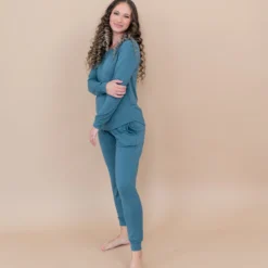 Women's Jogger Pajama Set in Atlantic