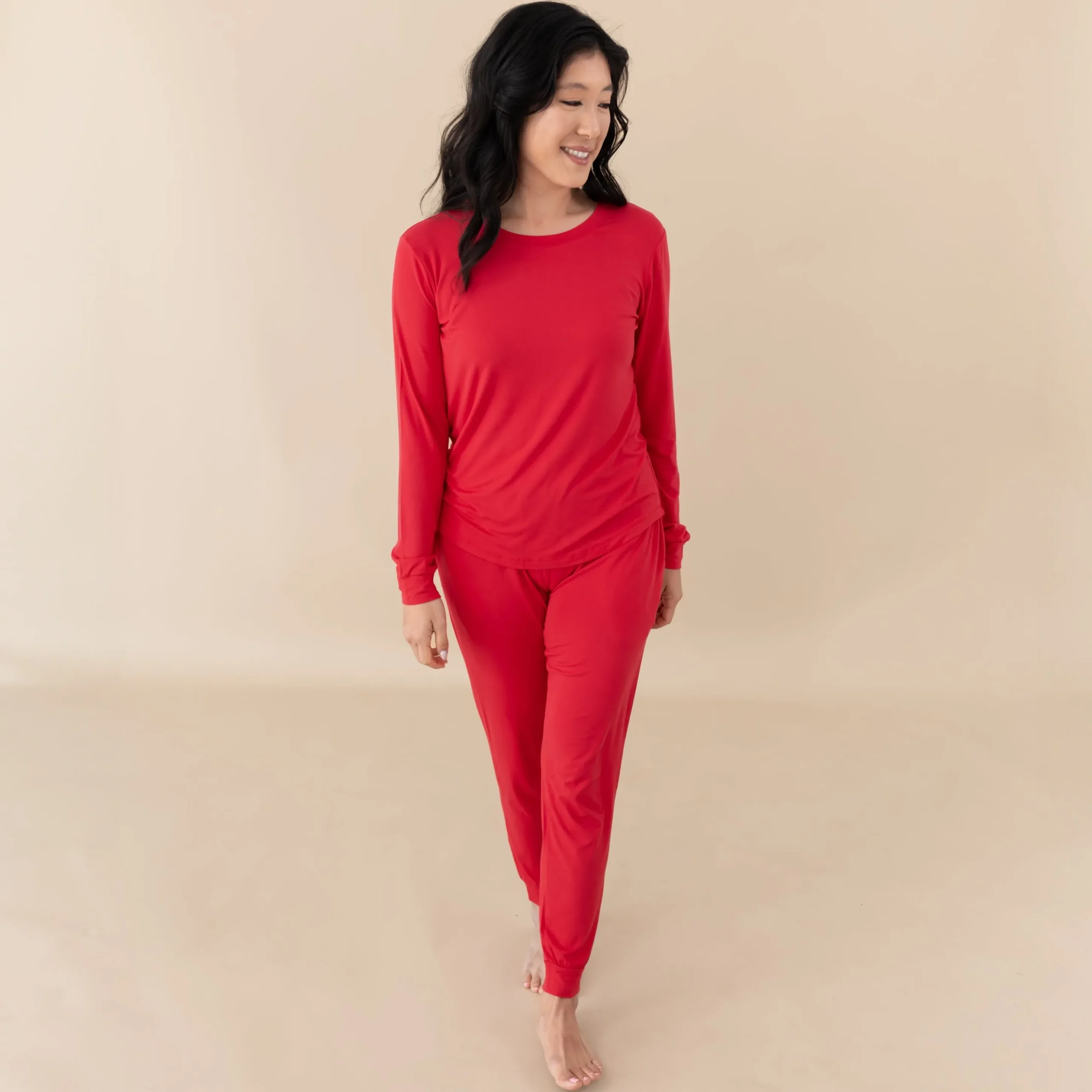 Women's Jogger Pajama Set in Cardinal