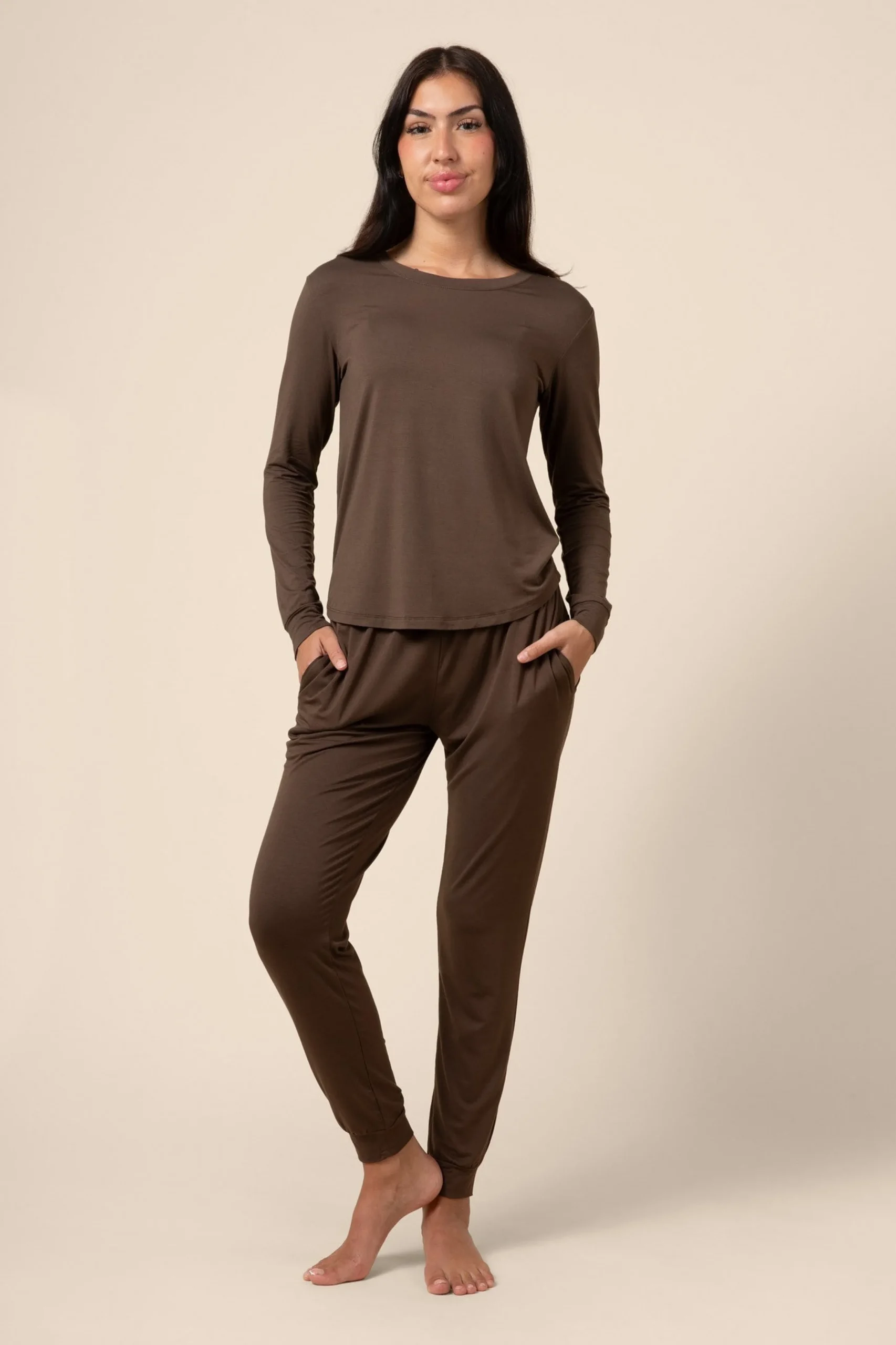Women's Jogger Pajama Set in Espresso